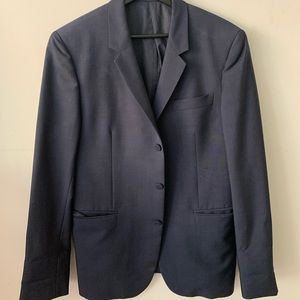 alexander mcqueen navy suit jacket
